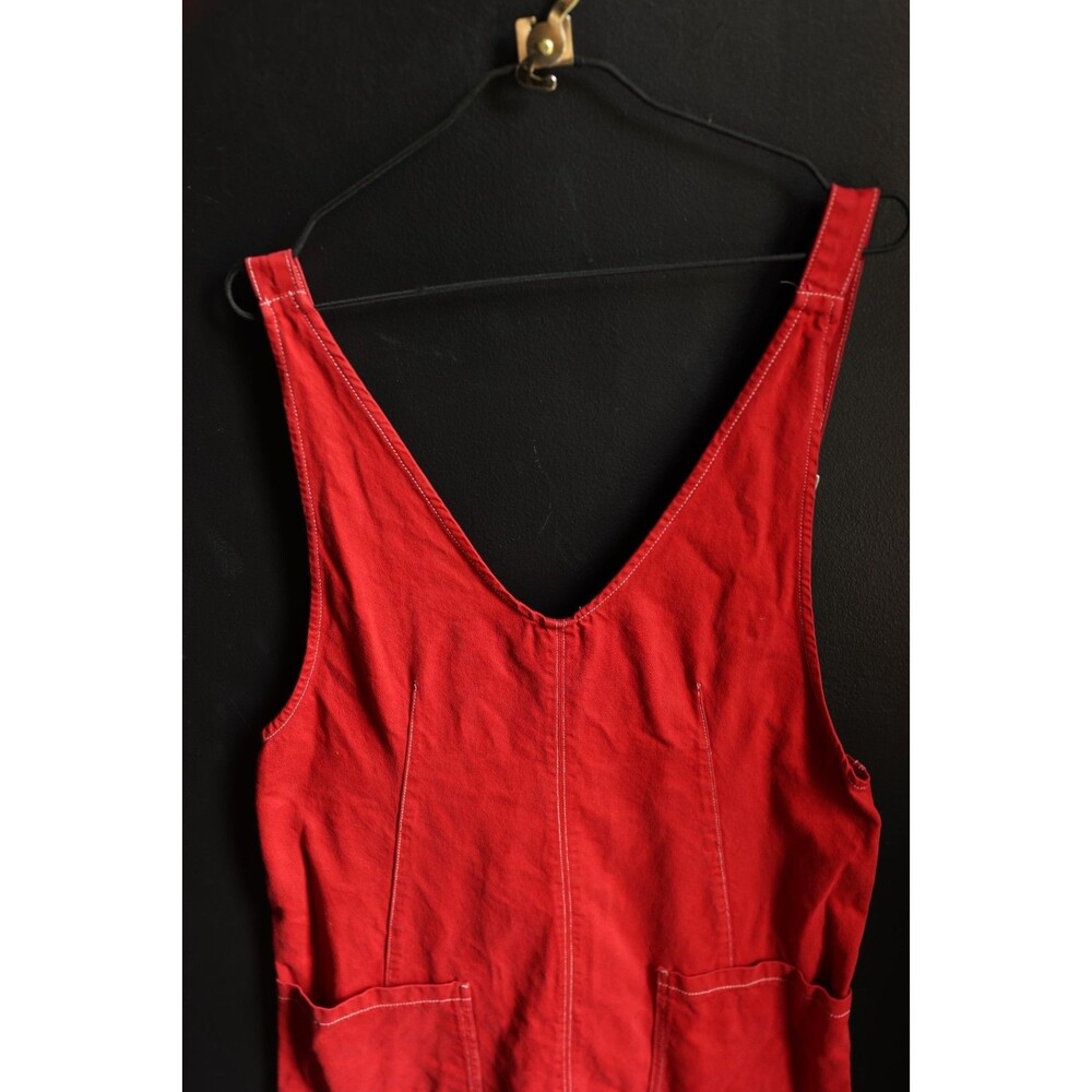 We The Free High Roller Denim Jumpsuit M Pockets Slouchy Utility Free People - Picture 4 of 10